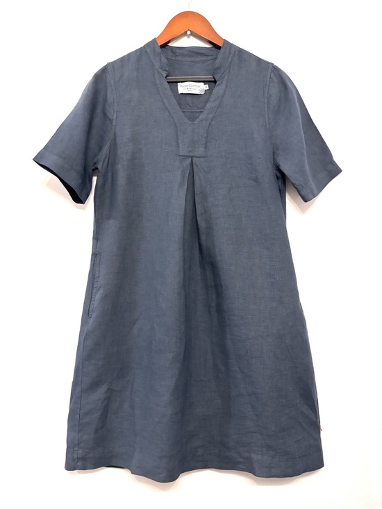 Haris Cotton Dresses & Skirts - Haris Cotton 100% Linen Dark Gray Dress Pockets Made in Greece Women's Size XS-M